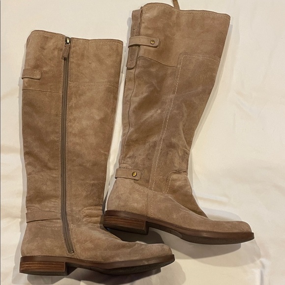 Franco Sarto Over the Knee Tan Suede Boots - Picture 10 of 15